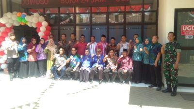 Babinsa Serda Aziz Purnomo Hadiri Pembukaan Akreditasi Puskesmas Wringin Bondowoso