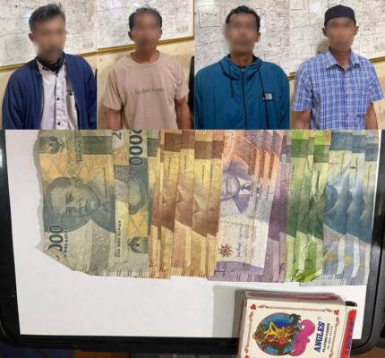 Tim Resmob Polres Situbondo Tangkap 4 Pelaku Judi Samgong